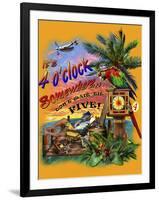 Tropical Vibes 4 Oclock Somewhere-Messina Graphix-Framed Premium Giclee Print