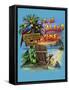 Tropical Vibes Island Time-Messina Graphix-Framed Stretched Canvas