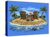 Tropical Vibes Wish You Were Here-Messina Graphix-Stretched Canvas