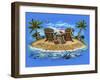 Tropical Vibes Wish You Were Here-Messina Graphix-Framed Giclee Print