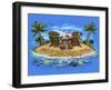 Tropical Vibes Wish You Were Here-Messina Graphix-Framed Giclee Print