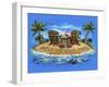 Tropical Vibes Wish You Were Here-Messina Graphix-Framed Giclee Print