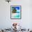 Tropical Villa and Palm Tree next to Amazing Blue Lagoon-Martin Valigursky-Framed Photographic Print displayed on a wall