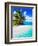 Tropical Villa and Palm Tree next to Amazing Blue Lagoon-Martin Valigursky-Framed Photographic Print