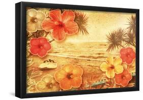Tropical Vintage Beach-Vima-Framed Poster
