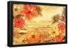 Tropical Vintage Beach-Vima-Framed Poster