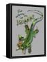 Tropical Wanna See My Iguana-Messina Graphix-Framed Stretched Canvas