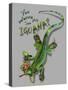 Tropical Wanna See My Iguana-Messina Graphix-Stretched Canvas