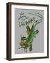 Tropical Wanna See My Iguana-Messina Graphix-Framed Giclee Print