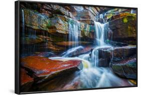 Tropical Waterfall. Popokvil Waterfall, Bokor National Park, Cambodia-f9photos-Framed Photographic Print