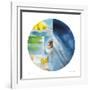 Tropical Wave Circle-Florence Delva-Framed Giclee Print