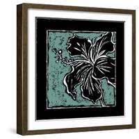 Tropical Woodblock IV-Chariklia Zarris-Framed Art Print