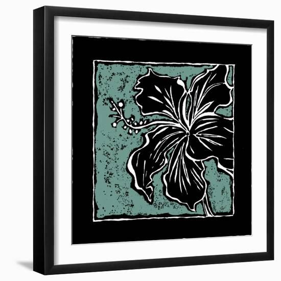 Tropical Woodblock IV-Chariklia Zarris-Framed Art Print