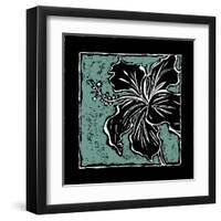 Tropical Woodblock IV-Chariklia Zarris-Framed Art Print