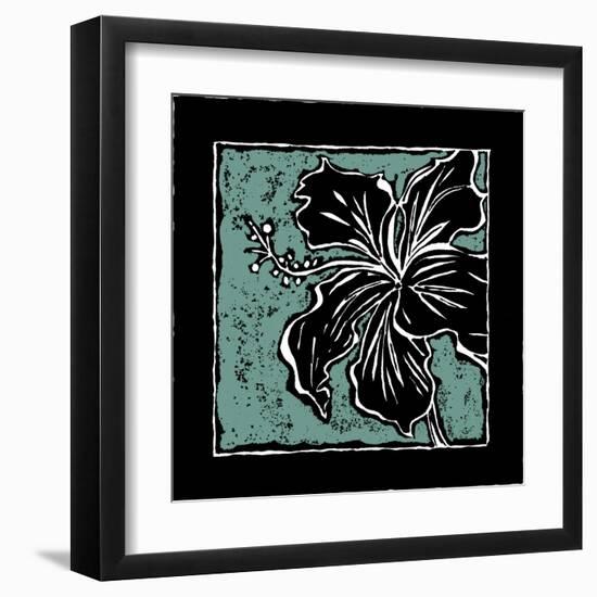 Tropical Woodblock IV-Chariklia Zarris-Framed Art Print
