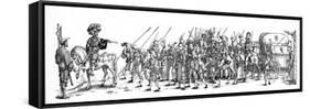 Tross, military supply train of the Landsknechte-Hans Sebald Beham-Framed Stretched Canvas