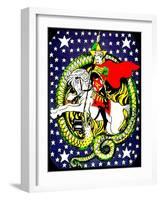 Trotsky Slaying the Counter-Revolutionary Dragon, 1918-null-Framed Giclee Print