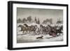 Trotting Cracks in the Snow-Currier & Ives-Framed Giclee Print