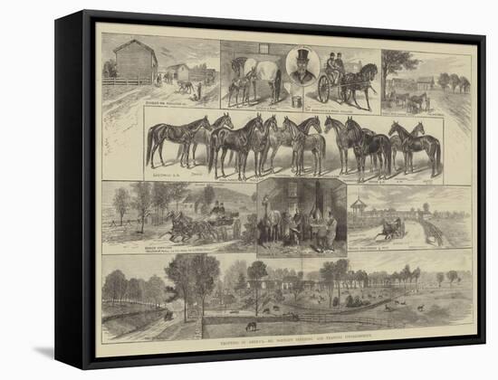 Trotting in America, Mr Bonner's Breeding and Training Establishment-null-Framed Stretched Canvas