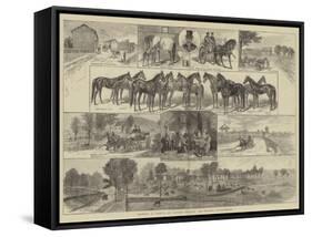 Trotting in America, Mr Bonner's Breeding and Training Establishment-null-Framed Stretched Canvas