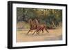 Trotting pair of Walter Winans, 1900 (c1910)-Thomas Blinks-Framed Giclee Print