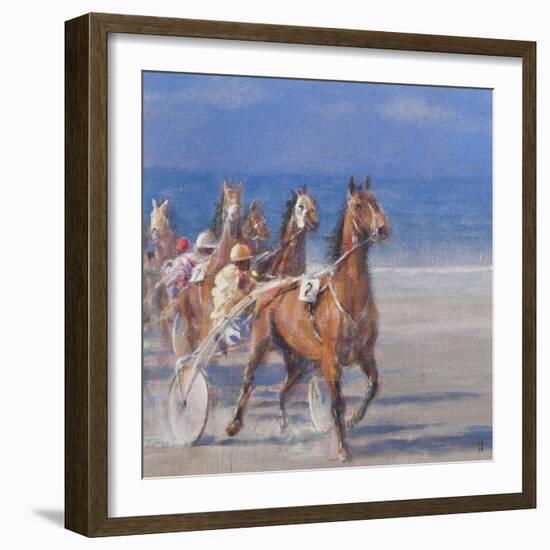 Trotting Races, Lancieux, Brittany, 2014-Lincoln Seligman-Framed Giclee Print