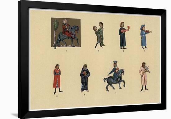 Troubadours, C13th-14th Century-null-Framed Giclee Print