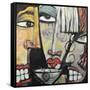 Trouble at Martini Bar-Tim Nyberg-Framed Stretched Canvas