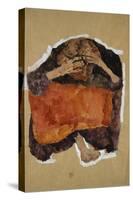 Troubled Woman by Egon Schiele-Geoffrey Clements-Stretched Canvas