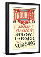 Troubles Grow Larger by Nursing-null-Framed Art Print