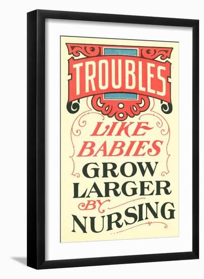Troubles Grow Larger by Nursing-null-Framed Art Print