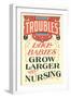 Troubles Grow Larger by Nursing-null-Framed Art Print