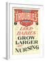 Troubles Grow Larger by Nursing-null-Framed Art Print