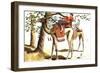 Troubles with a Camel-Richard Simkin-Framed Art Print