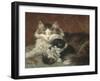 Troublesome Twins-Henriette Ronner Knip-Framed Giclee Print
