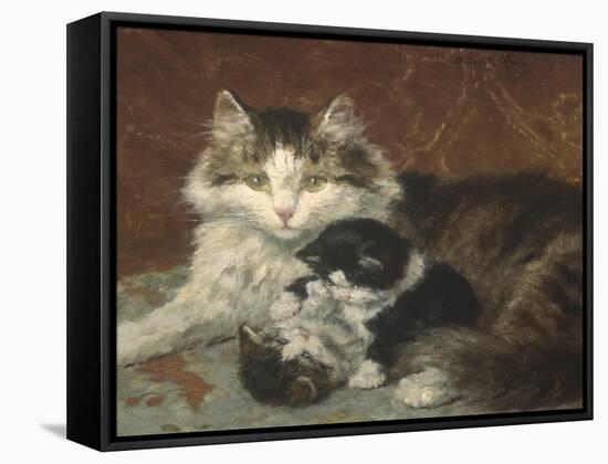 Troublesome Twins-Henriette Ronner Knip-Framed Stretched Canvas
