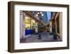 Trounce Alley at dusk in Victoria, British Columbia, Canada-Chuck Haney-Framed Photographic Print