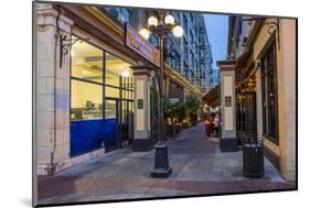 Trounce Alley at dusk in Victoria, British Columbia, Canada-Chuck Haney-Mounted Photographic Print