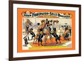 Troupe of Champion Great Danes: Adam Forepaugh and Sells Brothers-null-Framed Premium Giclee Print