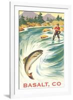 Trout Fishing, Basalt-null-Framed Art Print