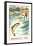 Trout Fishing, Basalt-null-Framed Art Print