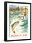 Trout Fishing, Basalt-null-Framed Art Print