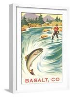 Trout Fishing, Basalt-null-Framed Art Print