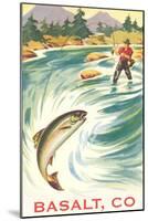 Trout Fishing, Basalt-null-Mounted Art Print