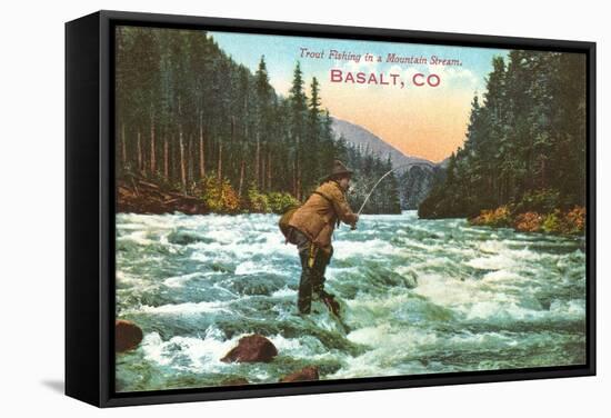 Trout Fishing, Basalt-null-Framed Stretched Canvas