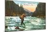 Trout Fishing, Basalt-null-Mounted Art Print