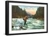 Trout Fishing, Basalt-null-Framed Art Print