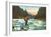 Trout Fishing, Basalt-null-Framed Art Print