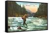 Trout Fishing, Basalt-null-Framed Stretched Canvas