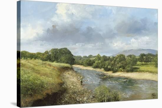 Trout Fishing, County Mayo-Clive Madgwick-Stretched Canvas
